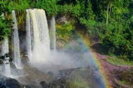 Agbokim Waterfalls is made up of seven streams with a cascade of fresh w