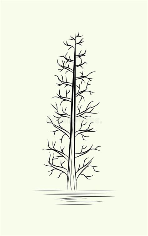 Tree Line Art Black and White Sketches Drawing Stock Vector - Illustration of ecology, outline ...