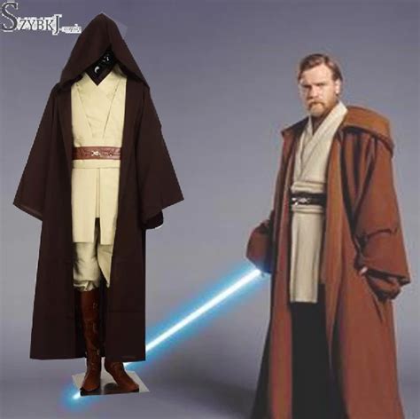 Star Wars Costume Jedi Master Obi Wan/Ben Kenobi Cosplay Tunic Suit ...