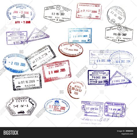 Visa Stamps Stock Photo & Stock Images | Bigstock