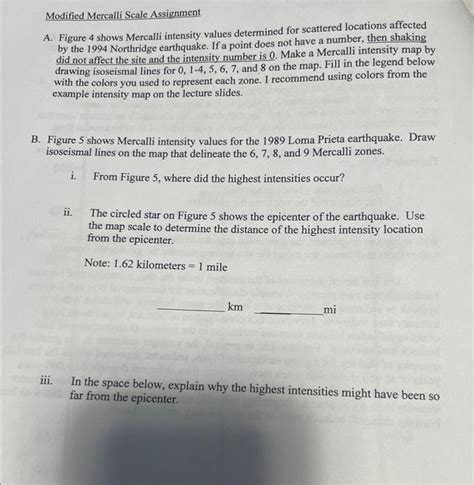 Solved Modified Mercalli Scale Assignment A. Figure 4 shows | Chegg.com