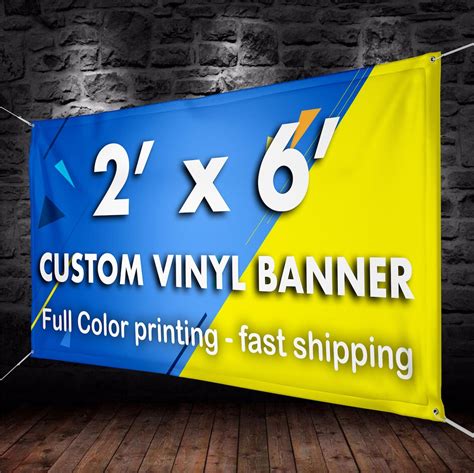 2x6' Custom Banners Vinyl Banner printing 13oz full | Etsy