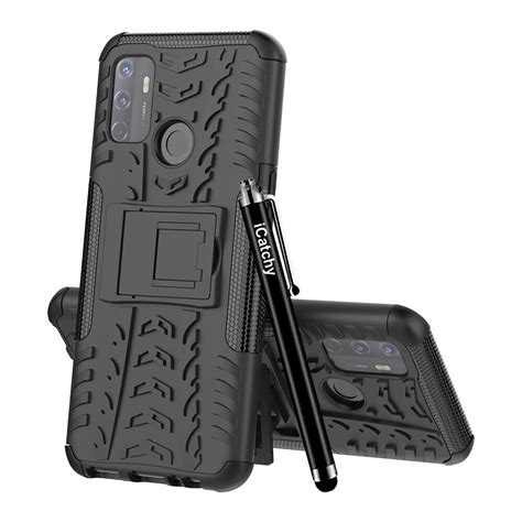 For Oppo A53 Case Heavy Duty Armor Hard Tough Dual Layer Hybrid ...