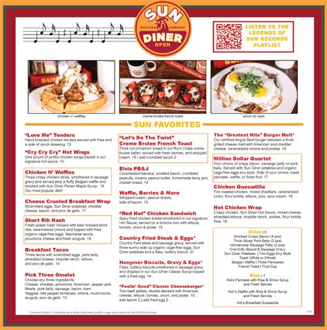 Menu – Nashville | Sun Diner