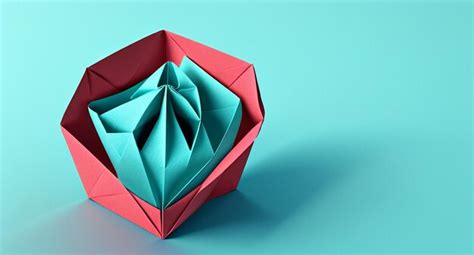 Premium AI Image | Geometric Apple Craft Red Apple Crafted into Geometric Shape Imitating Paper ...