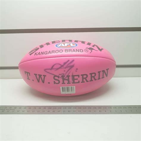 Signed Pink Sherrin Footy(s)