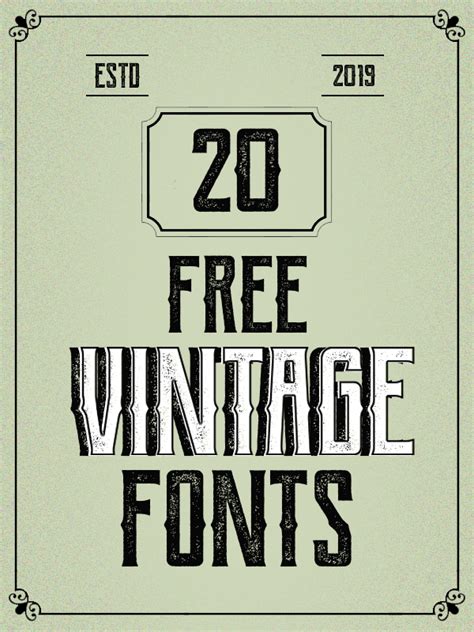 Free Vintage Fonts Download | Fonts | Graphic Design Junction