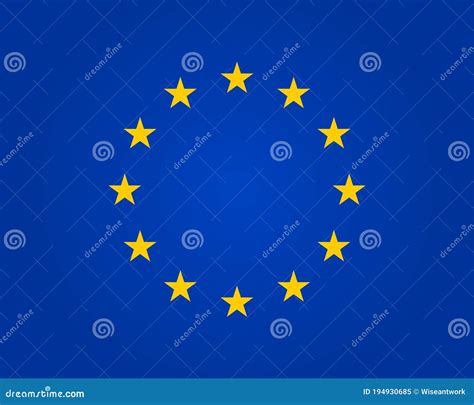 Bandiera Ue. Unione Europea. Simbolo Dell'europa. Stelle Rotonde. Icona ...