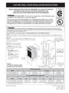 ELECTRIC WALL OVEN INSTALLATION INSTRUCTIONS / electric-wall-oven-installation-instructions.pdf ...