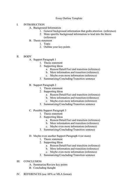 Outline Example - download free documents for PDF, Word and Excel