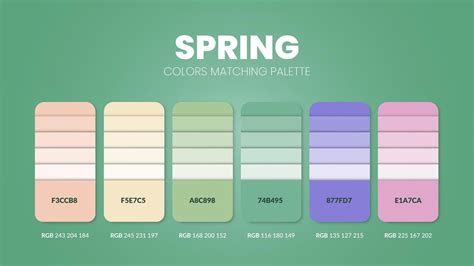 Spring color palettes or color schemes are trends combinations and ...