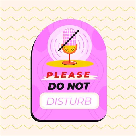 Free Vector | Do not disturb label illustration