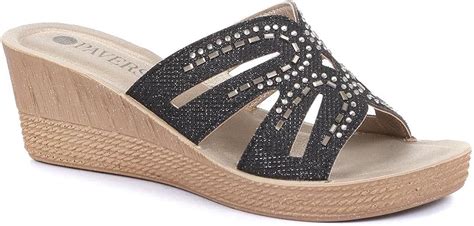 Pavers Ladies Sandals Mule in Wider D/E fit from These Womens Mule Sandals Feature Comfort Ideal ...