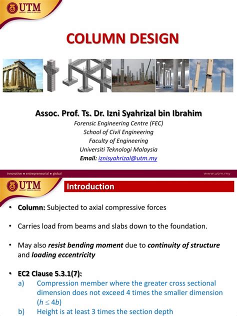 Lecture 3-Column Design | PDF | Buckling | Beam (Structure)