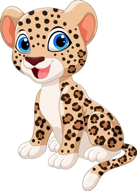 Cute dibujos animados de leopardo Vector... | Premium Vector #Freepik # ...