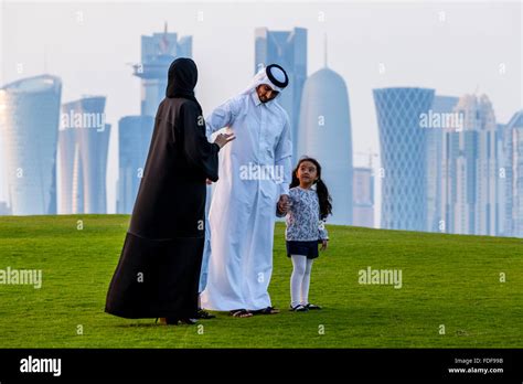 Qatari Family Group, Doha, Qatar Stock Photo - Alamy