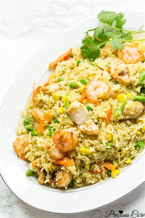 CHICKEN AND SHRIMP FRIED RICE - AFRICAN STYLE | Precious Core