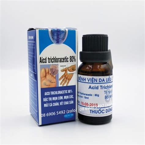 Thuốc đặc trị mụn cơm, mụn cóc Acid Trichloracetic 80% lọ 15ml | Medigo