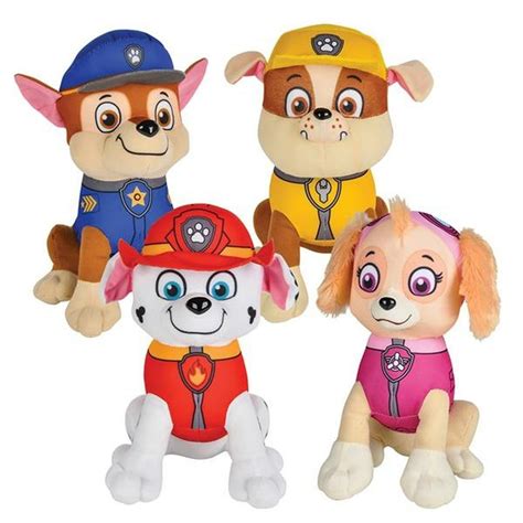 Paw Patrol Characters Set of 4 Marshall Chase Rubble Skye 8" Plush Stuffed Animal Toys - Walmart ...