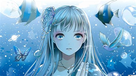 Cute Blue Anime Girl Wallpapers - Top Free Cute Blue Anime Girl ...