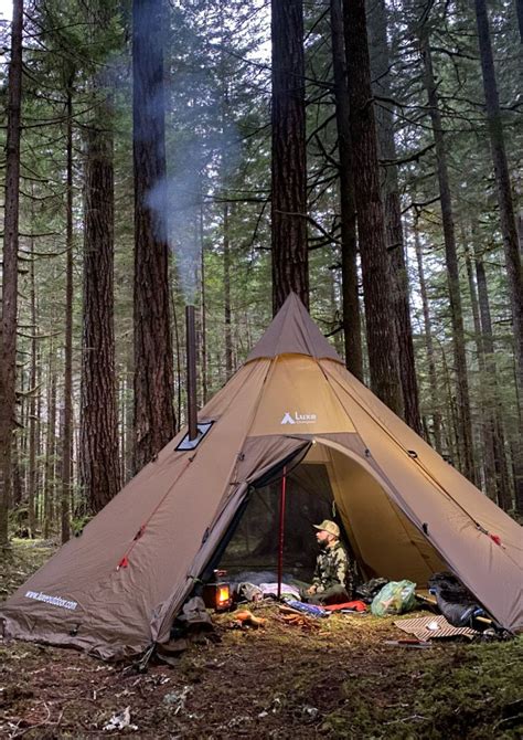 Megahorn XL Tipi (8P) Wood Stove Tent [30% off] | Tent, Outdoor comfort ...