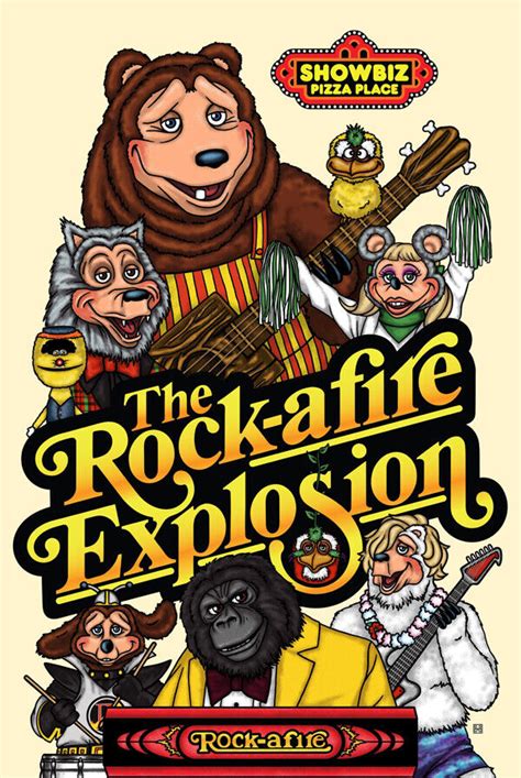 The Rock-afire Explosion (Showbiz Pizza Place) Metal Sign - 12"x18" New | eBay