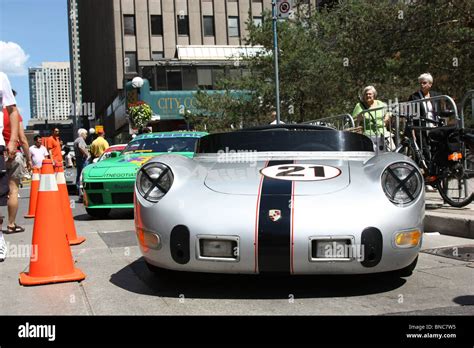 Silver 1935 1955 Porsche 550 Spyder Stock Photo - Alamy