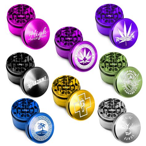 Grinder 4 Pieces, metal - Ganja Print