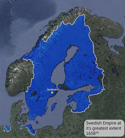 Swedish Empire at its peak, 1658 | Historical maps, European history ...