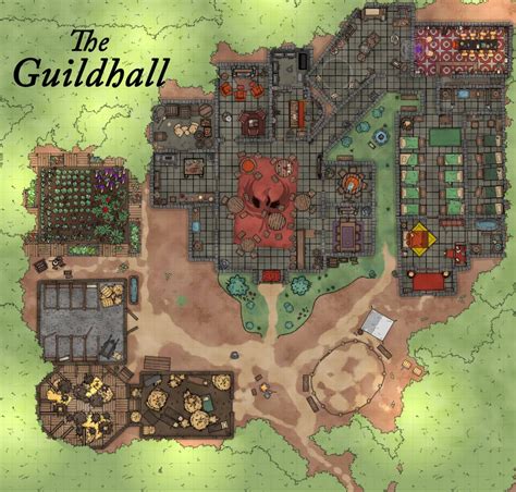 Guild of the Phoenix [30+*30+] : dungeondraft | Dnd world map, Fantasy city map, Pathfinder maps