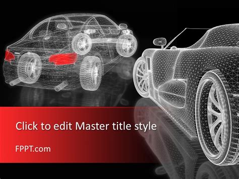 Plantilla Powerpoint: Malla de coche 3D Gratis