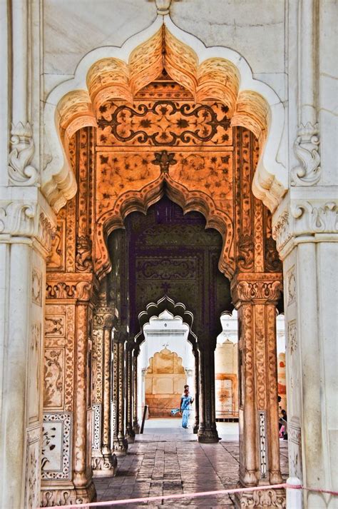 Red Fort - New Delhi, India :: The red sandstone walls of the massive ...