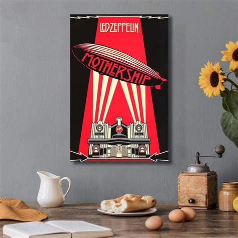 Led Zeppelin Mothership Album Cover Rock Band Wall Art Poster – Aesthetic Wall Decor