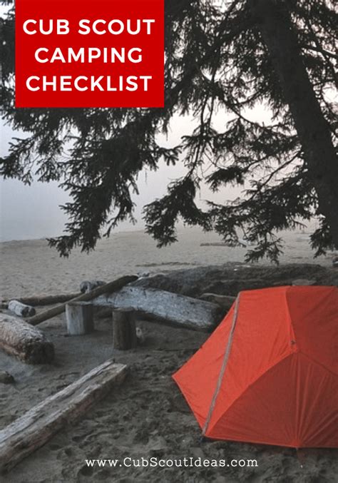 Cub Scout Camping Checklist | Cub Scout Ideas