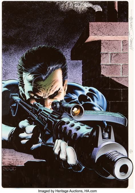 Mike Zeck and Phil Zimelman Punisher Portfolio One Painting | Lot ...