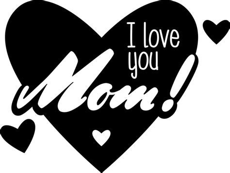 Sticker I love you mom - TenStickers