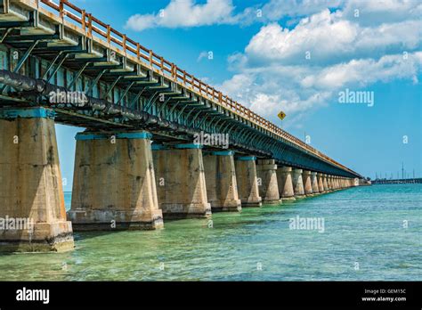 Florida, Pigeon Key Historic District, Old Seven Mile Bridge Stock ...