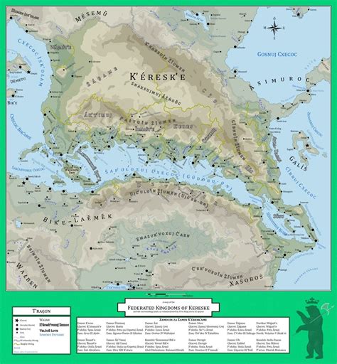 A Map of the Federated Kingdoms of Kereske and Surrounding Lands, as ...