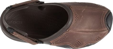 Crocs™ Swiftwater Leather Clogs in Brown for Men - Lyst