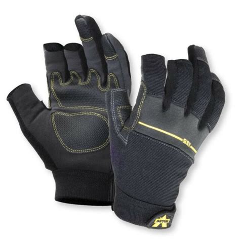 Guantes De Trabajo De Cuero Sintetico V235 Work Pro Open Finger Para Guantes... | eBay