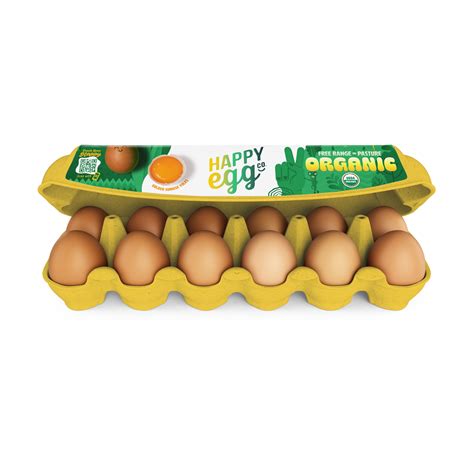 Happy Egg Grade A Organic Free Range Brown Eggs, Large, 12 Ct – Walmart ...