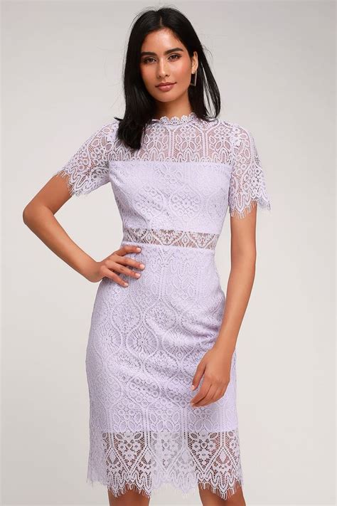 Remarkable Lavender Sheer Lace Short Sleeve Mini Dress