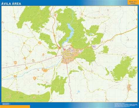 Road wall map Avila Spain | Wall maps of countries of the World