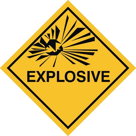 Explosive Hazard Sign | Raymac Signs