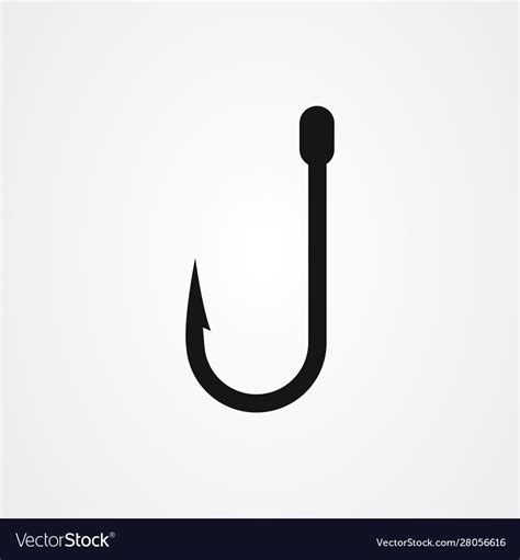 Fishing hook icon logo design Royalty Free Vector Image