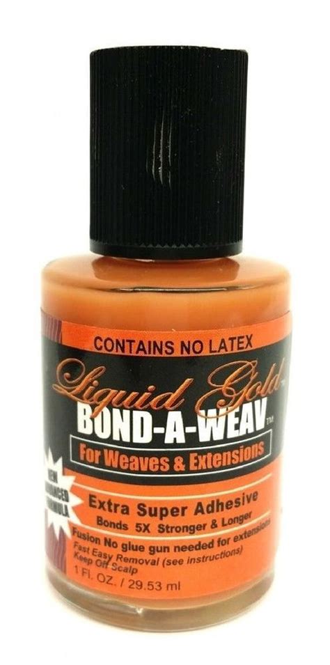 Liquid Gold Glue 1oz Hair Extension Bond Weave Weft (New Improved ...