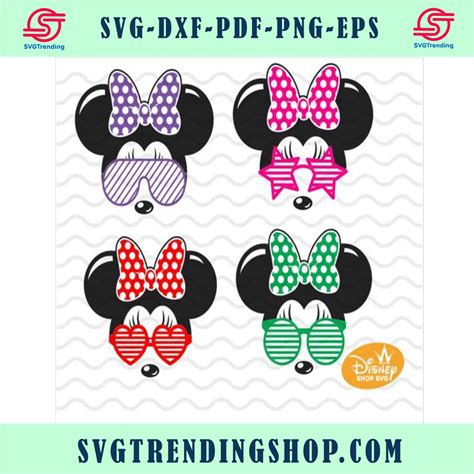 Minnie Mouse Sunglasses SVG Sunglasses SVG Minnie Svg Minnie Mause SVG Instant download design ...