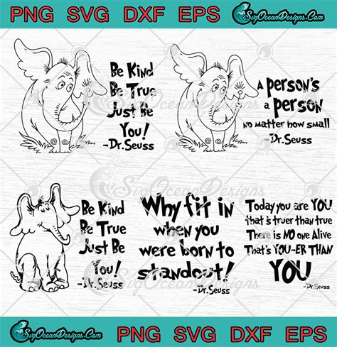 Horton Hears A Who SVG, Dr. Seuss Quotes Funny Bundle SVG PNG EPS DXF ...