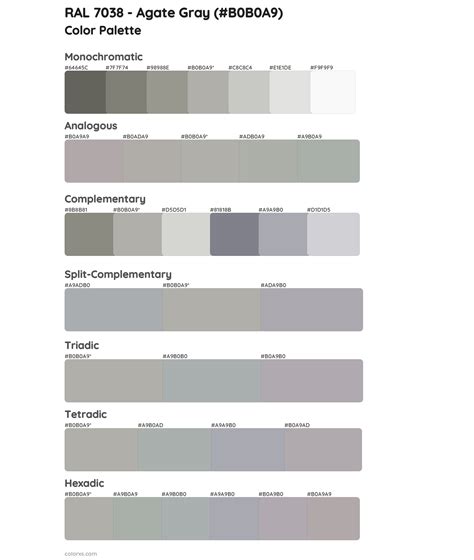 RAL 7038 - Agate Gray color palettes - colorxs.com