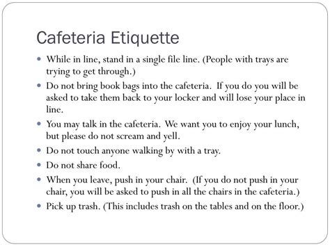 PPT - School Etiquette PowerPoint Presentation, free download - ID:1639564